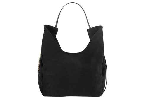 Bolsa Vizzano Slouchy Camurça Preta de Ombro