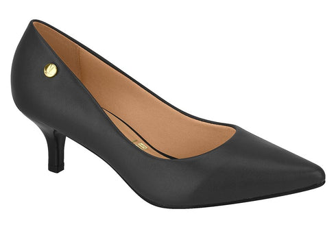 Scarpin Vizzano Preto Salto Baixo