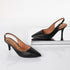Scarpin Slingback Vizzano Preto Salto 7cm