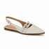 Slingback Vizzano Off White Rasteira Salto Baixo