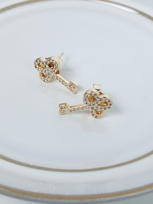 Brinco Chave Cravejado