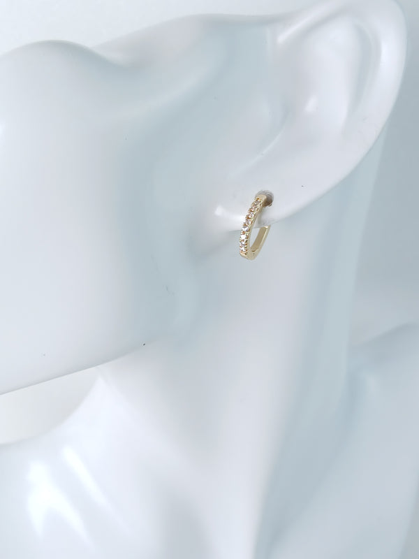クリスタルフープピアス