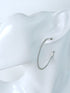 Studded Hoop Earrings, Large, Rhodium