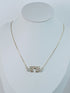 Children's Necklace Two Girls with Zirconia