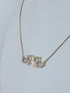 Children's Necklace Two Girls with Zirconia