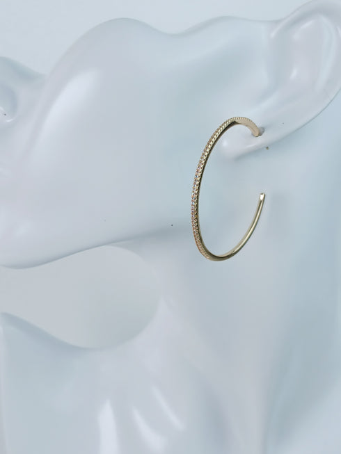 Paved Hoop Earring