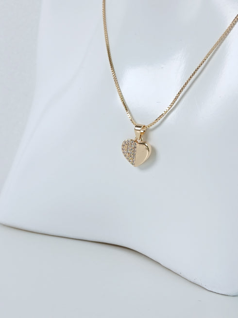 Conjunto Coração colar e brinco