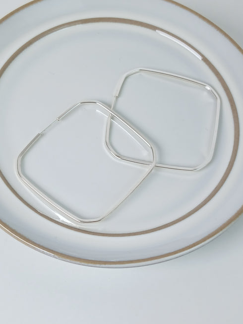Large Square Geometric Earring