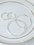 Double Hoop Earrings, 925 Silver