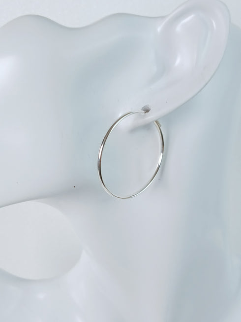 Double Hoop Earrings, 925 Silver