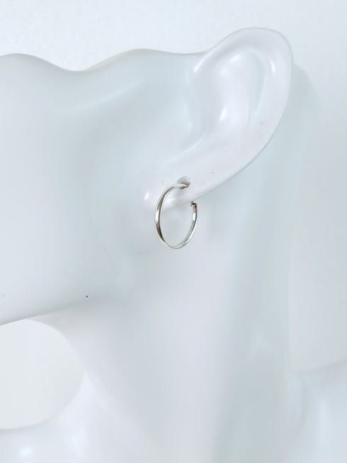 Double Hoop Earrings, 925 Silver