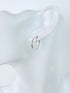 Double Hoop Earrings, 925 Silver