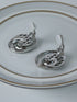Paved White Rhodium Pressure Earring