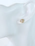 Duo Round Gold Earrings with Stones