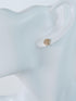 Duo Round Gold Earrings with Stones