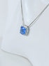 Blue Stone Necklace and Earrings Set