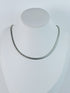 White Rhodium Lizard Ribbon Choker