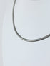 White Rhodium Lizard Ribbon Choker