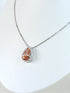 3-Piece Set with Champagne Drop Stone: Necklace, Earrings and Ring