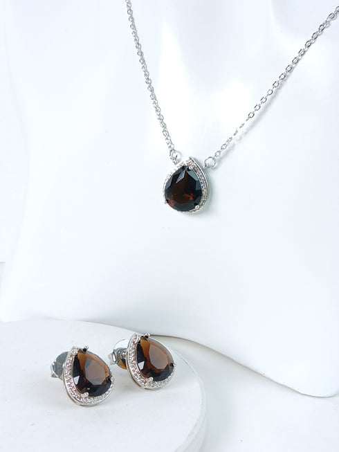 Coffee Teardrop Stone Set