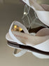 Beira Rio Off White Elastic Slingback 1cm Heel