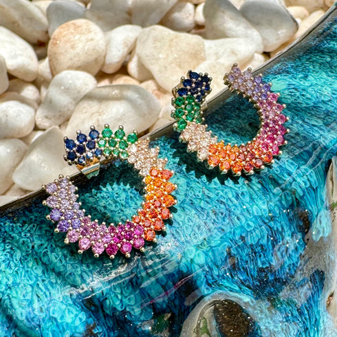 Colorful Microzirconia Earring