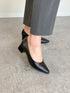 Scarpin Beira Rio Preto Napa Salto Verniz 4cm