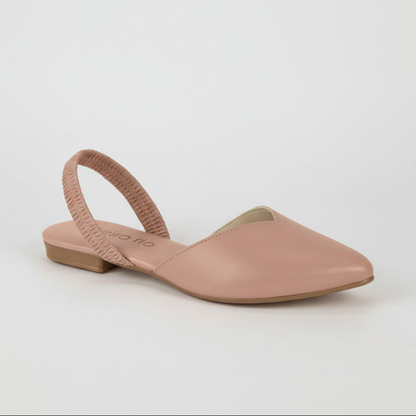 Beira Rio Nude Elastic Slingback 1cm Heel