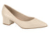Beira Rio Cream Napa Pump Block Heel 4cm