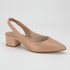 Slingback Beira Rio Nude Verniz Salto 5cm