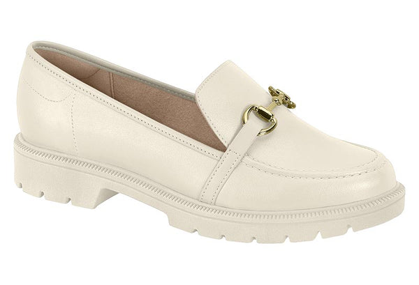Beira Rio Off White Loafers