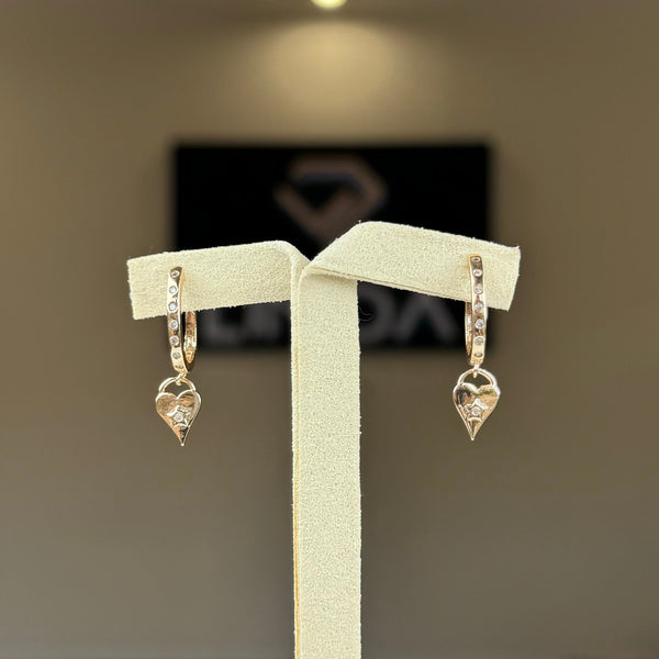 ハートフープピアス