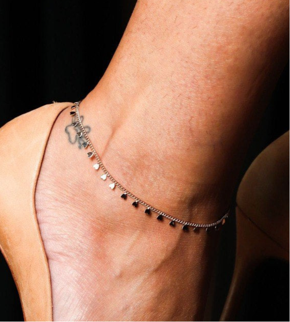 Tornozeleira pequenos corações