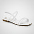 Moleca White Flat Sandal with Straps