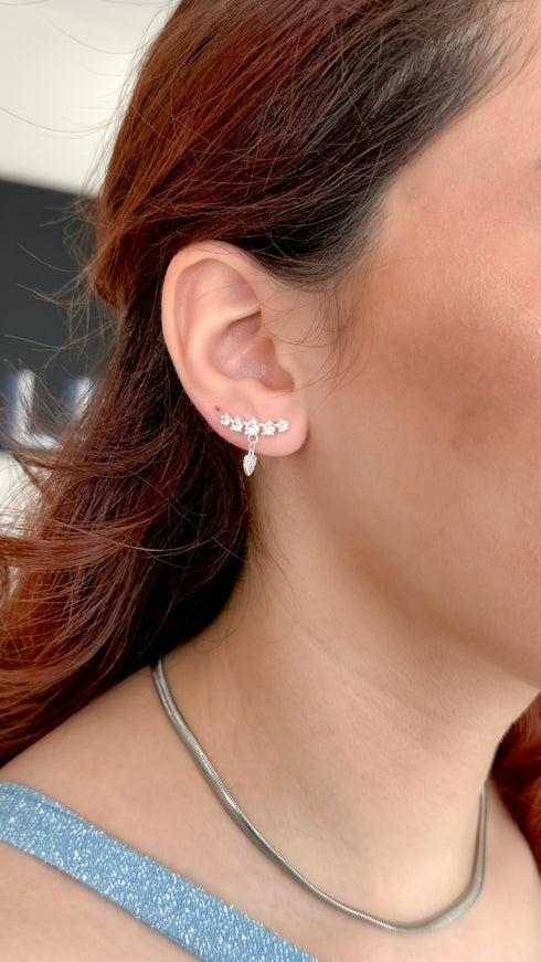 ジルコニア付き925シルバーピアス