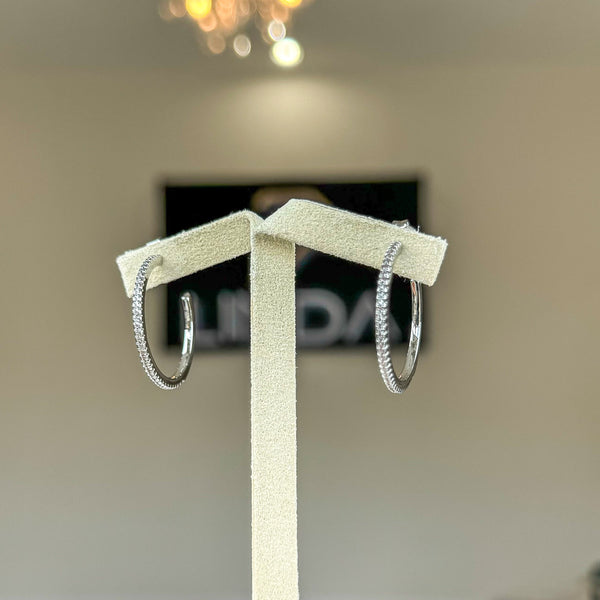 Paved Hoop Earring