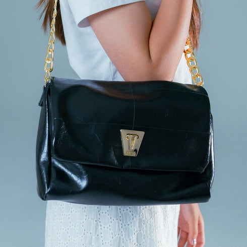 Bolsa Vizzano Craquele Preto