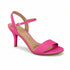 Sandália Vizzano Pink Salto Fino Médio 7cm