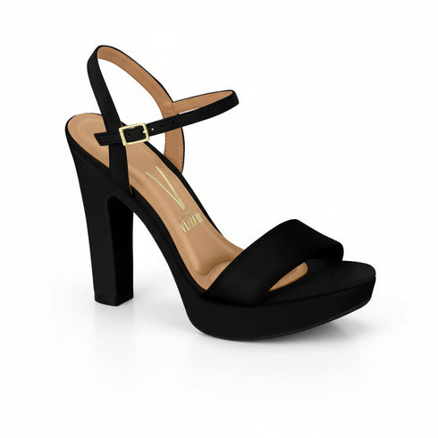Sandália Meia Pata Vizzano Preto Salto 12,5cm