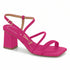 Sandália Vizzano Rosa Salto Bloco 7cm