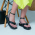 Sandália Vizzano Preta Flatform 3cm