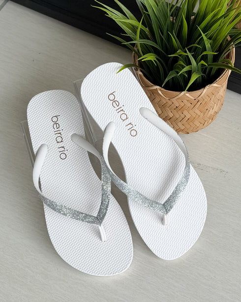 Chinelo Beira Rio com Glitter