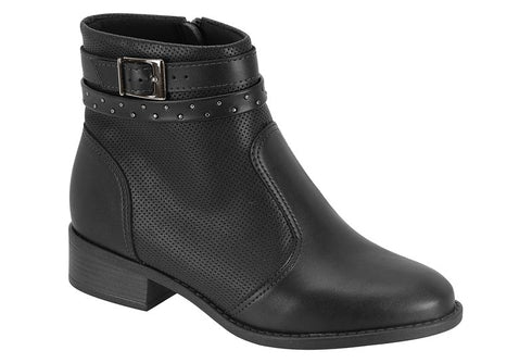 Bota Modare Ultraconforto Preta Cano Curto Fivela