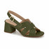 Sandália Modare Verde Militar Salto Bloco 5cm