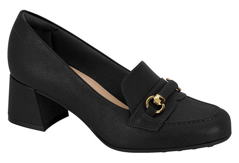 Mocassim Modare Ultraconforto Preto Salto Bloco