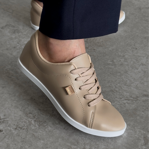 Tênis Casual Beira Rio Bege