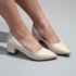 Beira Rio Cream Napa Pump Block Heel 4cm