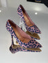 Scarpin Vizzano Animal Print Salto Fino 9cm