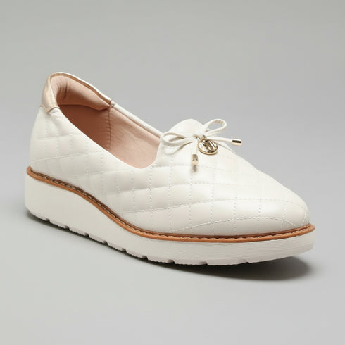 Mocassim Modare Off White Matelassê Supreme