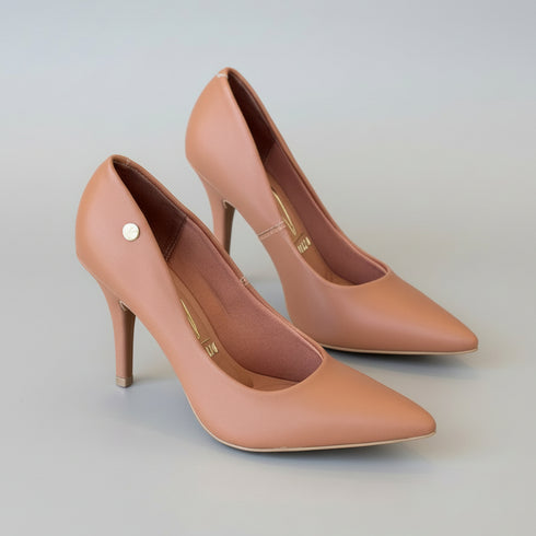 Scarpin Vizzano Caramelo Pelica Salto 9cm